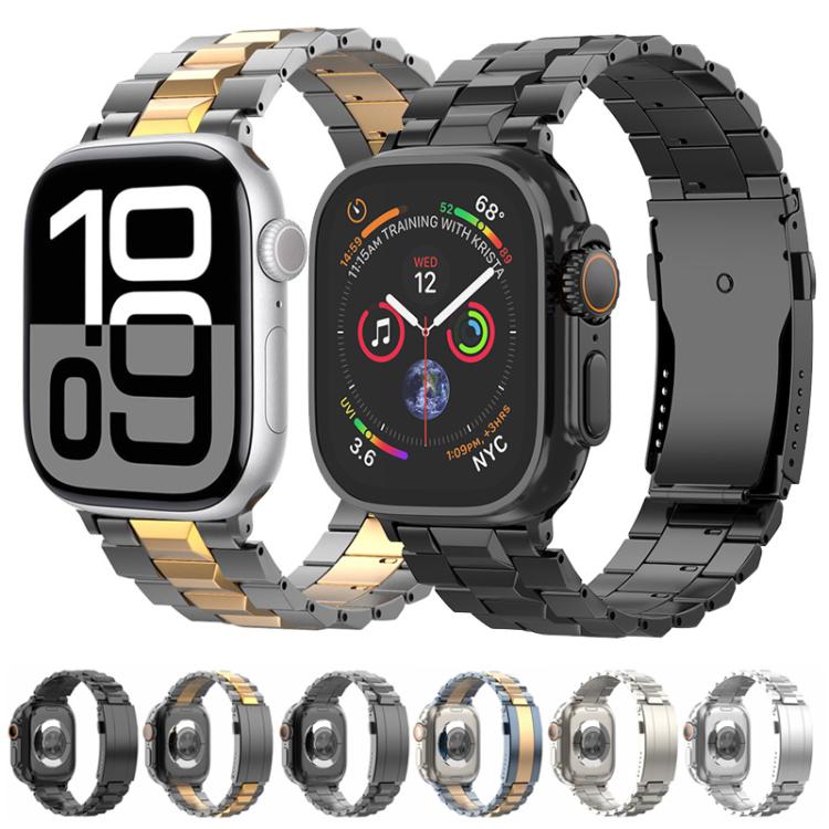 For Apple Watch 46mm / 49mm / 45mm / 44mm T-shaped Turtle Buckle Detachable Titanium Watch Band(Silver) - free shipping - PMc TechLife - Order now!