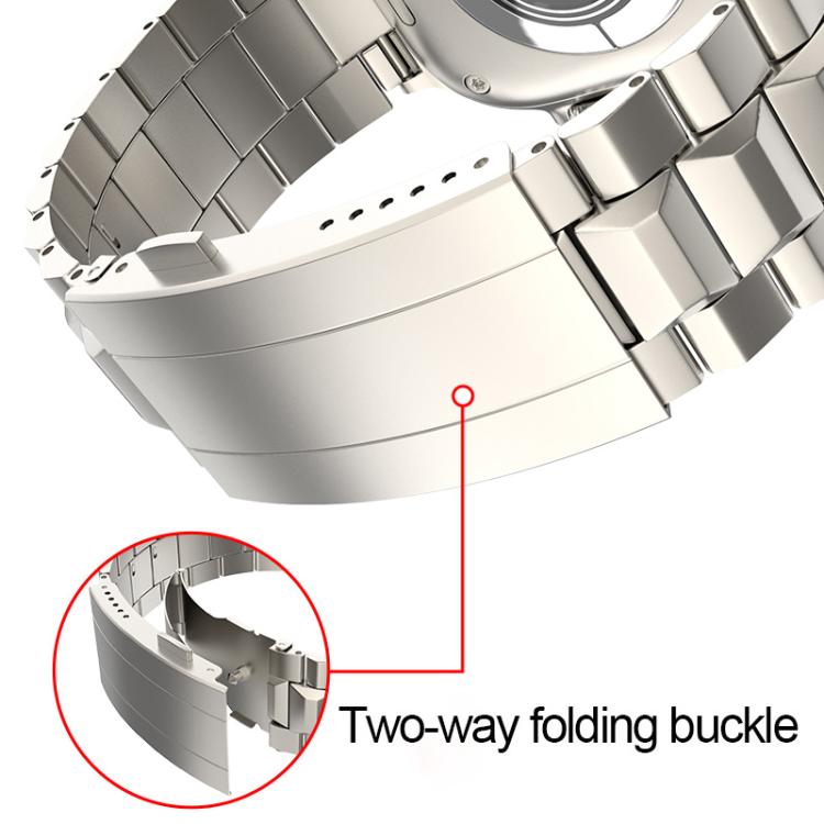 For Apple Watch 42mm / 41mm / 40mm / 38mm T-shaped Turtle Buckle Detachable Titanium Watch Band(Grey)