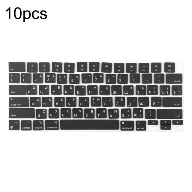 For MacBook A2681 A2941 A3113 A3114 10pcs US Small Enter Version Keycaps, Language:Russian