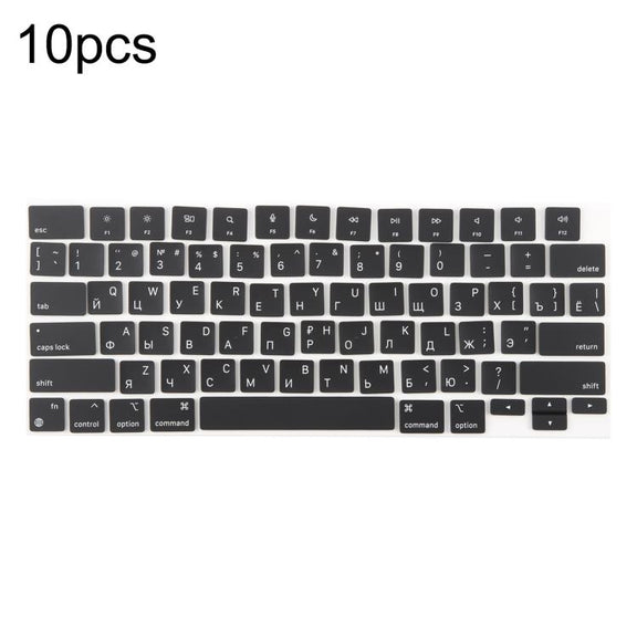 For MacBook A2442 A2485 A2779 A2780 A2991 A2992 A2918 10pcs US Small Enter Version Keycaps, Language:Russian