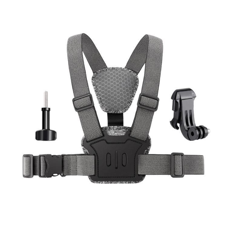 3 in 1 Quick Release Body Mount Belt Chest Strap with Mount & Screw(Grey) - free shipping - PMC Jewellery - Order now!