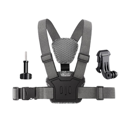 3 in 1 Quick Release Body Mount Belt Chest Strap with Mount & Screw(Grey) - free shipping - PMC Jewellery - Order now!