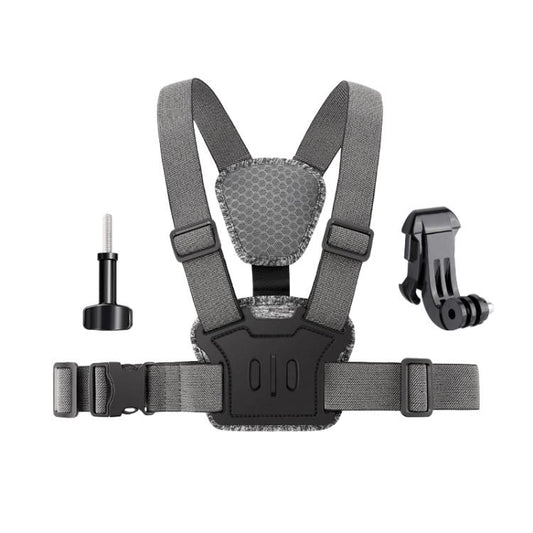 3 in 1 Quick Release Body Mount Belt Chest Strap with Mount & Screw(Grey) - free shipping - PMC Jewellery - Order now!