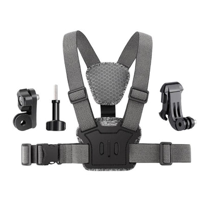 4 in 1 Quick Release Body Mount Belt Chest Strap with Mount & Screw(Grey) - free shipping - PMC Jewellery - Order now!