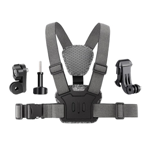 4 in 1 Quick Release Body Mount Belt Chest Strap with Mount & Screw(Grey) - free shipping - PMC Jewellery - Order now!