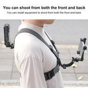 10 in 1 360 Phone Clamp Quick Release Body Mount Belt Chest Strap with Mount & Screw(Grey)