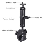 Universal Action Camera Bicycle Handlebar Clamp, Size:S 15.5cm(Black)