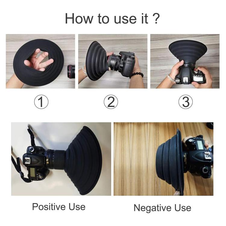 Universal Silicone Lens Hood, Size:30-50mm(Black) - free shipping - PMC TechLife - Order now!