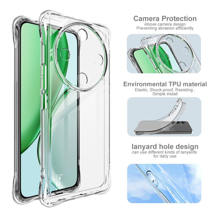 For Honor X70 5G imak Shockproof Airbag TPU Phone Case(Transparent)