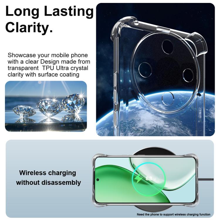 For Honor X70 5G imak Shockproof Airbag TPU Phone Case(Transparent)