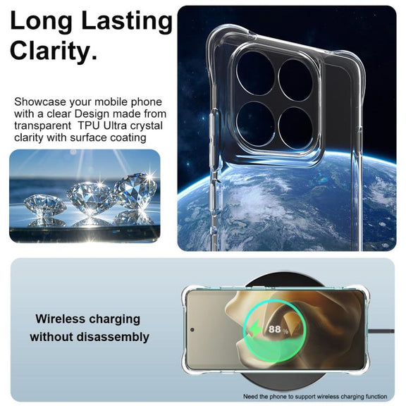 For Motorola Edge 60 Pro imak Shockproof Airbag TPU Phone Case(Transparent)