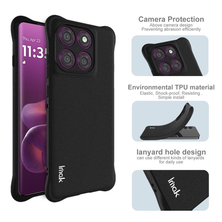 For Motorola Edge 60 Pro imak Shockproof Airbag TPU Phone Case(Matte Black) - free shipping - PMC TechLife - Order now!
