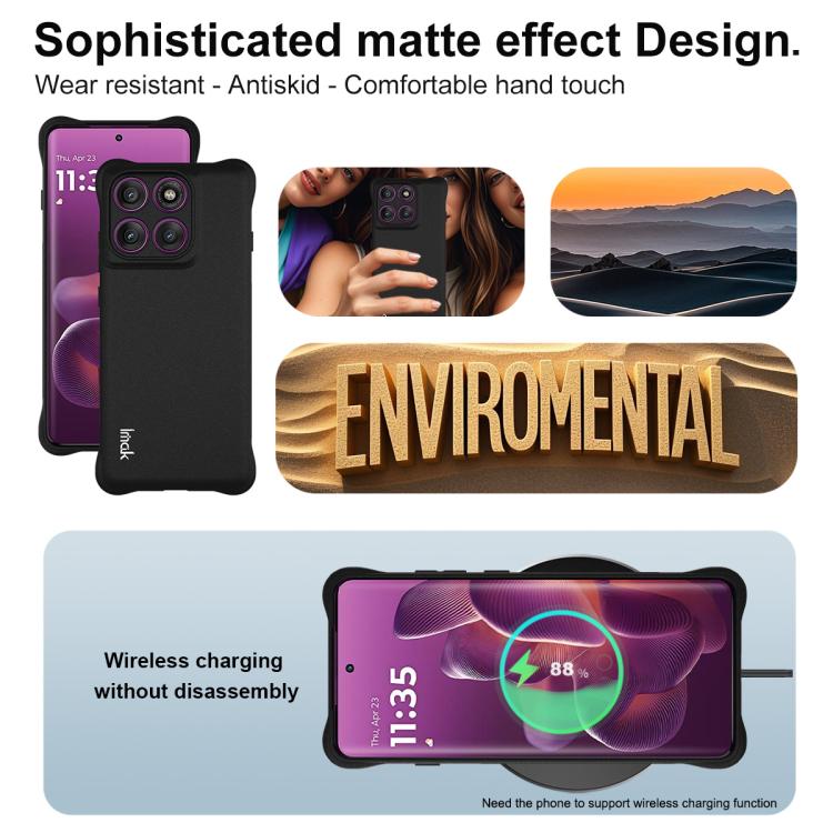 For Motorola Edge 60 Pro imak Shockproof Airbag TPU Phone Case(Matte Black) - free shipping - PMC TechLife - Order now!