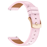 20mm Square Leather Rose Gold Buckle Watch Band(Pink)