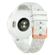 20mm Embossed Rose Gold Buckle Silicone Watch Band(Fog Gray)