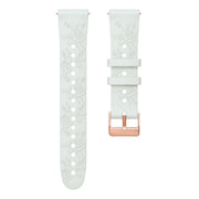 20mm Embossed Rose Gold Buckle Silicone Watch Band(Fog Gray)