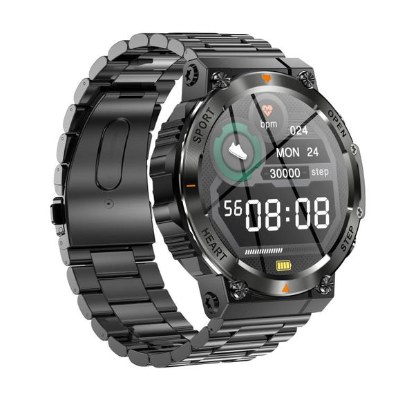 AK61 BT Call Smart Watch, Support Blood Pressure / Heart Rate / Sports Wellness Tracking Fitness Tracker(Black Steel)