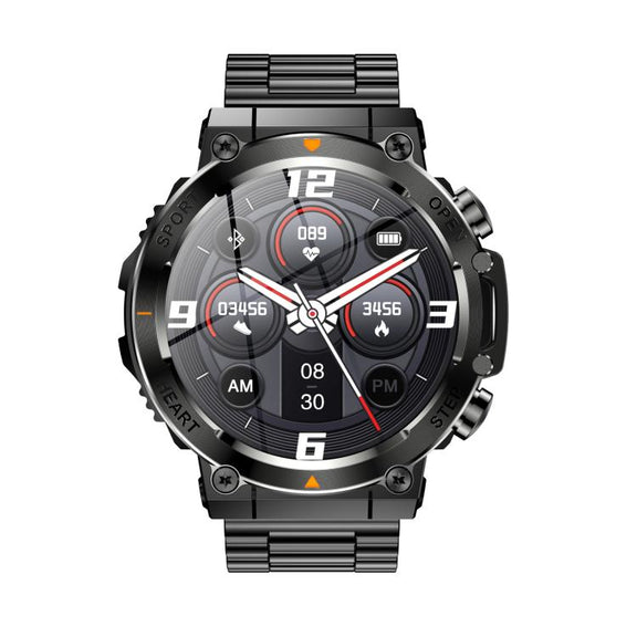 AK61 BT Call Smart Watch, Support Blood Pressure / Heart Rate / Sports Wellness Tracking Fitness Tracker(Black Steel)