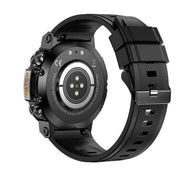 AK61 BT Call Smart Watch, Support Blood Pressure / Heart Rate / Sports Wellness Tracking Fitness Tracker(Black Silicone)