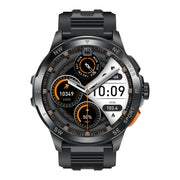 AK77 BT Call Smart Watch, Support Blood Oxygen / Blood Pressure / Heart Rate / Sports Wellness Tracking Fitness Tracker(Black Silicone)