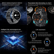 AK77 BT Call Smart Watch, Support Blood Oxygen / Blood Pressure / Heart Rate / Sports Wellness Tracking Fitness Tracker(Silver Steel)