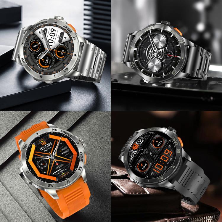 AK77 BT Call Smart Watch, Support Blood Oxygen / Blood Pressure / Heart Rate / Sports Health Monitoring Fitness Tracker(Orange Silicone) - free shipping - PMC TechLife - Order now!