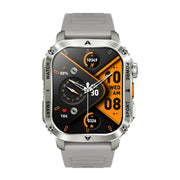 AK80 BT Call Smart Watch, Support Blood Oxygen / Blood Pressure / Heart Rate / Sports Wellness Tracking Fitness Tracker(Grey Silicone)