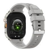AK80 BT Call Smart Watch, Support Blood Oxygen / Blood Pressure / Heart Rate / Sports Wellness Tracking Fitness Tracker(Grey Silicone)