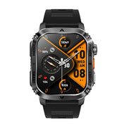 AK80 BT Call Smart Watch, Support Blood Oxygen / Blood Pressure / Heart Rate / Sports Wellness Tracking Fitness Tracker(Black Silicone)