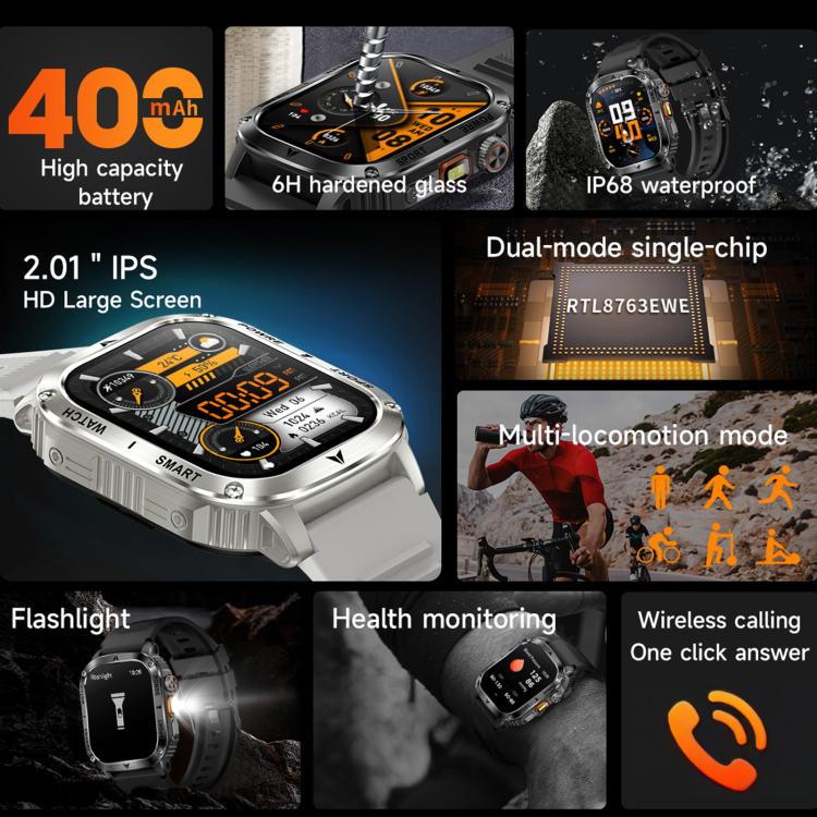 AK80 BT Call Smart Watch, Support Blood Oxygen / Blood Pressure / Heart Rate / Sports Health Monitoring Fitness Tracker(Silver 3-Bead Steel) - free shipping - PMC TechLife - Order now!