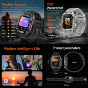 AK80 BT Call Smart Watch, Support Blood Oxygen / Blood Pressure / Heart Rate / Sports Wellness Tracking Fitness Tracker(Black Mesh Steel)