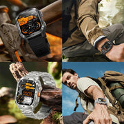 AK80 BT Call Smart Watch, Support Blood Oxygen / Blood Pressure / Heart Rate / Sports Wellness Tracking Fitness Tracker(Black Silicone)