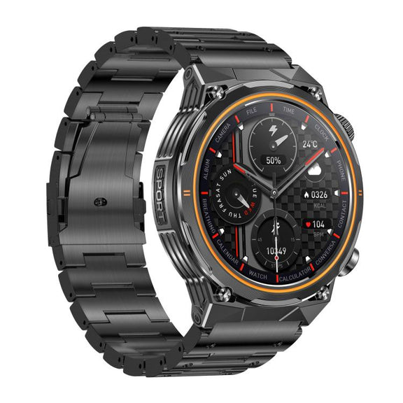 AK81 BT Call Smart Watch, Support Blood Pressure / Heart Rate / Sports Wellness Tracking Fitness Tracker(Black Steel)
