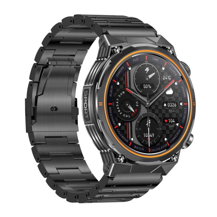 AK81 BT Call Smart Watch, Support Blood Pressure / Heart Rate / Sports Wellness Tracking Fitness Tracker(Black Steel)