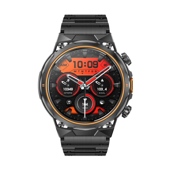 AK81 BT Call Smart Watch, Support Blood Pressure / Heart Rate / Sports Wellness Tracking Fitness Tracker(Black Steel)
