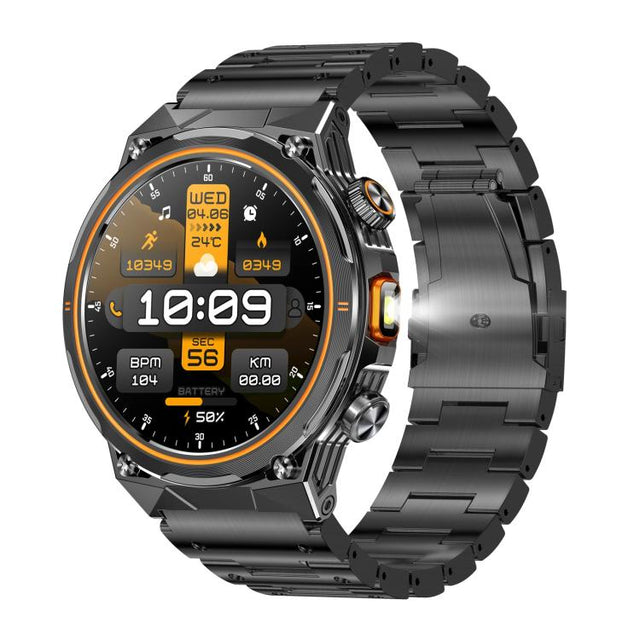 AK81 BT Call Smart Watch, Support Blood Pressure / Heart Rate / Sports Wellness Tracking Fitness Tracker(Black Steel)