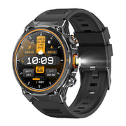 AK81 BT Call Smart Watch, Support Blood Pressure / Heart Rate / Sports Wellness Tracking Fitness Tracker(Black Silicone)