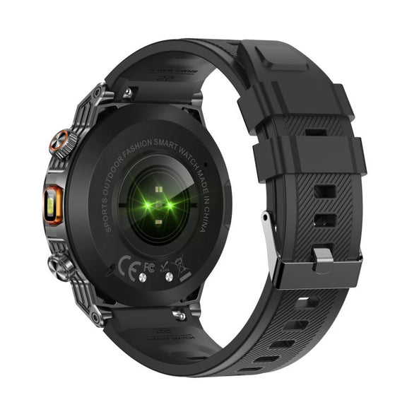 AK81 BT Call Smart Watch, Support Blood Pressure / Heart Rate / Sports Wellness Tracking Fitness Tracker(Black Silicone)