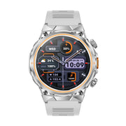 AK81 BT Call Smart Watch, Support Blood Pressure / Heart Rate / Sports Wellness Tracking Fitness Tracker(Silver Silicone)