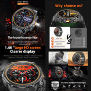 AK81 BT Call Smart Watch, Support Blood Pressure / Heart Rate / Sports Wellness Tracking Fitness Tracker(Silver Silicone)