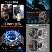 AK81 BT Call Smart Watch, Support Blood Pressure / Heart Rate / Sports Wellness Tracking Fitness Tracker(Silver Silicone)