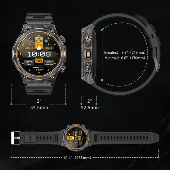 AK81 BT Call Smart Watch, Support Blood Pressure / Heart Rate / Sports Wellness Tracking Fitness Tracker(Silver Silicone)