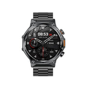 AK82 BT Call Smart Watch, Support Blood Oxygen / Blood Pressure / Heart Rate / Sports Wellness Tracking Fitness Tracker(Space Gray  Steel)