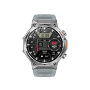 AK82 BT Call Smart Watch, Support Blood Oxygen / Blood Pressure / Heart Rate / Sports Wellness Tracking Fitness Tracker(Silver Grey Silicone)