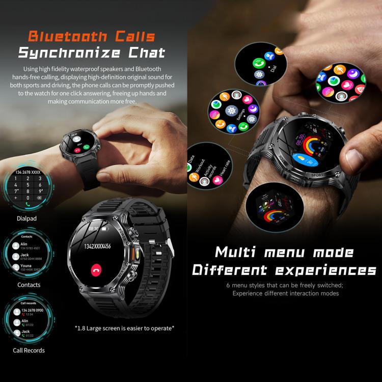 AK82 BT Call Smart Watch, Support Blood Oxygen / Blood Pressure / Heart Rate / Sports Health Monitoring Fitness Tracker(Silver Steel) - free shipping - PMC TechLife - Order now!