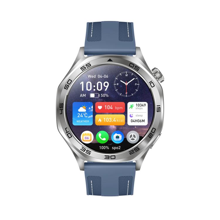 AK83 BT Call Smart Watch, Support Blood Pressure / Heart Rate / Sports Wellness Tracking Fitness Tracker(Steel Blue Braid Silicone)