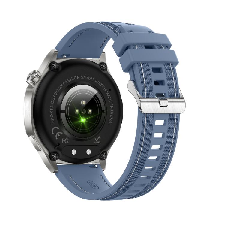 AK83 BT Call Smart Watch, Support Blood Pressure / Heart Rate / Sports Wellness Tracking Fitness Tracker(Steel Blue Braid Silicone)