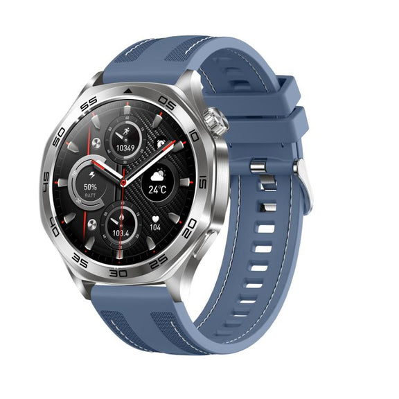 AK83 BT Call Smart Watch, Support Blood Pressure / Heart Rate / Sports Wellness Tracking Fitness Tracker(Steel Blue Braid Silicone)