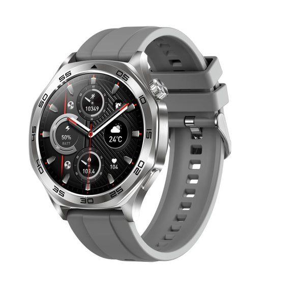 AK83 BT Call Smart Watch, Support Blood Pressure / Heart Rate / Sports Wellness Tracking Fitness Tracker(Steel Grey Silicone)
