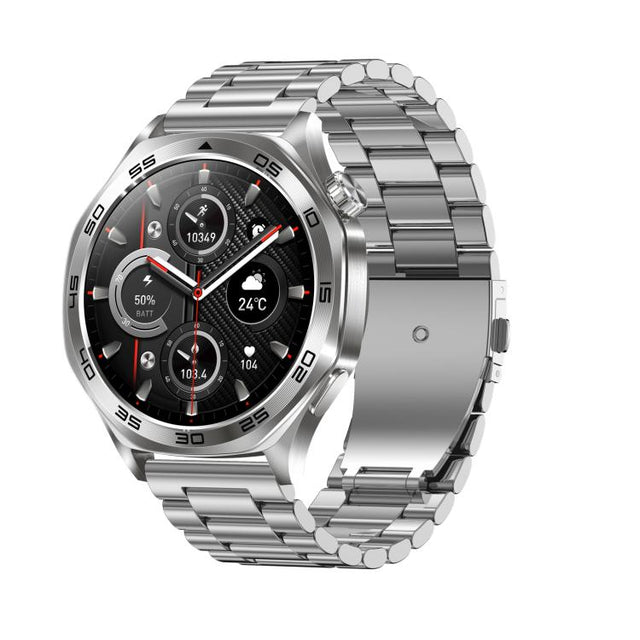 AK83 BT Call Smart Watch, Support Blood Pressure / Heart Rate / Sports Wellness Tracking Fitness Tracker(Steel 3-Bead Steel)